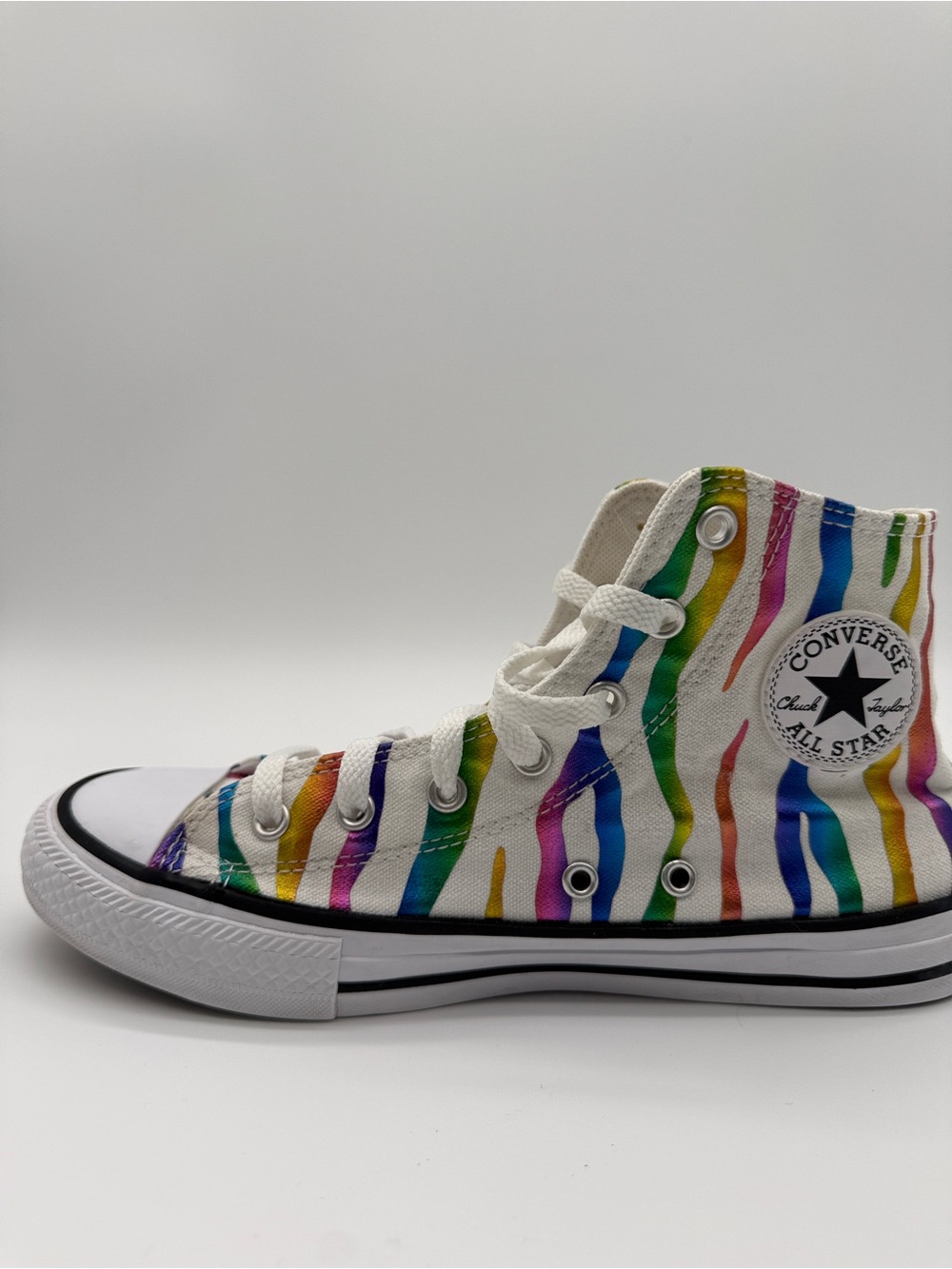 Converse Chuck Taylor Rainbow Stripe High Top Sneakers Mens 5 Womens 6.5 - Picture 8 of 10